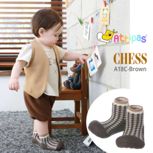 Giầy tập đi Attipas Chess Brown - Sỉ giầy cho bé tập đi Hàn Quốc