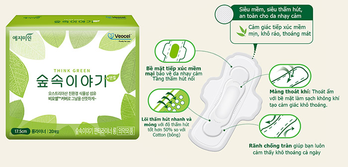 Băng vệ sinh thảo dược Yejimiin Tencel - Băng vệ sinh Yejimiin - băng vệ sinh tốt